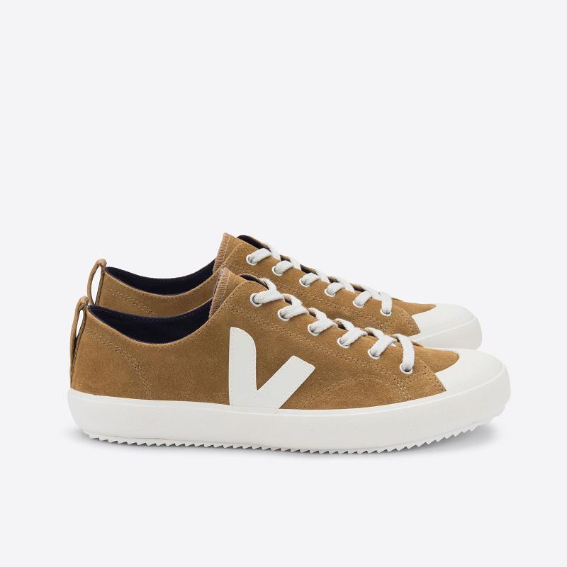 Tenis Veja Hombre Outlet - Nova Zapatillas Blancas Kaki Suede ES1946120